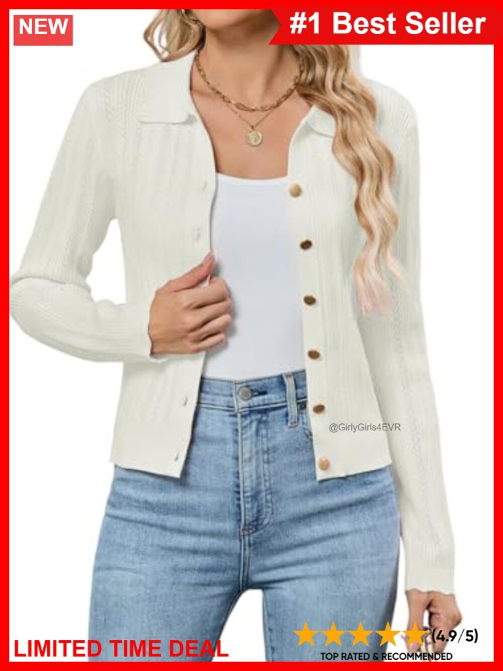 Cropped Cardigan Sweater Collared Button Down Long Sleeve Knit Shrug